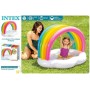 Intex 57140NP - Piscina, Piscina Hinchable Infantil, diseño arcoíris, Piscina Infantil Redonda, pulverizador, Suelo Acolchado y