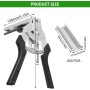 Pinzas para Vallas, Grapadora de Embutidos con 600 Clips, Hierro Galvanizado + Plástico, Agarre Cómodo, para Vallas, Jaulas de