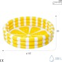 Intex, Piscina Infantil Hinchable, Forma Redonda, Diseño limón, Ø147x33 cm, 330 litros, 3 cámaras de Aire, Incluye Parche