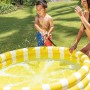 Intex, Piscina Infantil Hinchable, Forma Redonda, Diseño limón, Ø147x33 cm, 330 litros, 3 cámaras de Aire, Incluye Parche