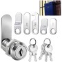 Cerradura de Buzón con 4 Llaves y 5 Placas de Bloqueo Diferentes, Cerradura de Levas 16mm, Diámetro de 18 mm, Cerradura de