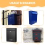 Cerradura de Buzón con 4 Llaves y 5 Placas de Bloqueo Diferentes, Cerradura de Levas 16mm, Diámetro de 18 mm, Cerradura de