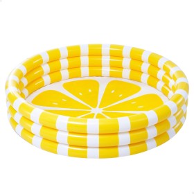 Intex, Piscina Infantil Hinchable, Forma Redonda, Diseño limón, Ø147x33 cm, 330 litros, 3 cámaras de Aire, Incluye Parche
