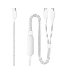 Anker Cable, 2-in-1 USB C to USB C Braide Cable 140W Max,Fast Charging for iPhone 16/16 Pro Max/15 Series,MacBook Air/Pro,and