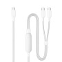 Anker Cable, 2-in-1 USB C to USB C Braide Cable 140W Max,Fast Charging for iPhone 16/16 Pro Max/15 Series,MacBook Air/Pro,and