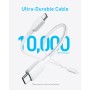 Anker Cable, 2-in-1 USB C to USB C Braide Cable 140W Max,Fast Charging for iPhone 16/16 Pro Max/15 Series,MacBook Air/Pro,and