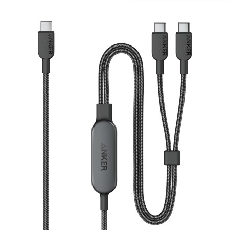 Anker Cable, 2-in-1 USB C to USB C Braide Cable 140W Max,Fast Charging for iPhone 16/16 Pro Max/15 Series,MacBook Air/Pro,and