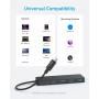 Anker Hub USB C, Hub USB de 5 Gbps de 4 Puertos, 60cm Cable OTG ultradelgado y extendido, para MacBook, Mac Pro, Mac Mini, iMac,