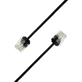 Elfcam® - 5m Slim Cat 6 Ethernet Cable, Cat6 32AWG WAN LAN Cable de red, Ultra Slim Negro (5 metros)
