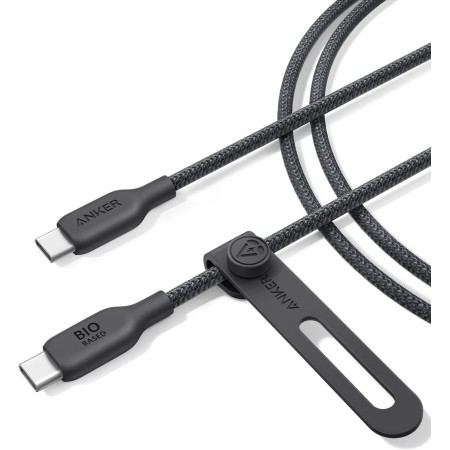 Anker Cable USB-C a USB-C (240 W, 180 cm) Cable de carga de nailon orgánico tipo C, carga rápida, compatible con iphone 15,