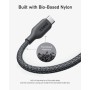 Anker Cable USB-C a USB-C (240 W, 180 cm) Cable de carga de nailon orgánico tipo C, carga rápida, compatible con iphone 15,