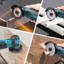 Mini Amoladora Bateria, QIUMIN 75mm Amoladora Angular 12V 19500 RPM con 2 Baterías de 1500mAh, 8 Discos de Corte, Amoladora