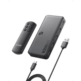 Anker Switch HDMI, bidireccional, 4K, 60 Hz, Divisor HDMI con diseño metálico, Salida 4 en 1 con Indicadores LED, 3D, HDR,