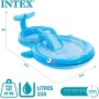 INTEX Centro de juego de agua, Centro de juego acuático, 373x234x99 cm, 235 litros, 81 kg, suelo acolchado, Piscina con tobogán,