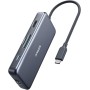 Anker Adaptador hub USB-C, hub USB-C 7 en 1 PowerExpand+, con USB-C a HDMI de 4K, Power Delivery de 60 W, Ethernet de 1 GB/s, 2