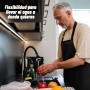 Vailux® Adaptador Grifo cocina - Plateado - Negro | Aireador Grifo cocina Con Giro 360° | Difusor Grifo Cocina | Atomizador