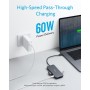 Anker Adaptador hub USB-C, hub USB-C 7 en 1 PowerExpand+, con USB-C a HDMI de 4K, Power Delivery de 60 W, Ethernet de 1 GB/s, 2