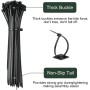 jatimdotin Bridas, 200 Piezas Bridas Plastico, Juego Soportes de Cables Autoadhesivo, Adhesivas para Bridas de Cables, Brida +