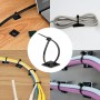 jatimdotin Bridas, 200 Piezas Bridas Plastico, Juego Soportes de Cables Autoadhesivo, Adhesivas para Bridas de Cables, Brida +