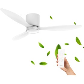 Mellerware - Ceiling Fan with Remote Control Brizy Bright Minimal 40 W | 6 Speeds | Ultra Quiet | 3 Blades 132 Diameter |