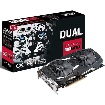 ASUS DUAL-RX580-O8G Radeon RX 580 8GB - Tarjeta gráfica (AMD, Radeon RX 580, 7680 x 4320 Pixeles, 1360 MHz, 1380 MHz, 7680 x