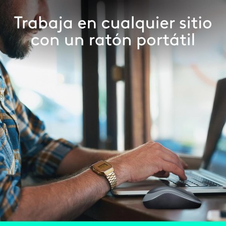 Logitech M185 Ratón Inalámbrico, 2.4GHz con Mini Receptor USB, Batería de 12 Meses, Seguimiento Óptico con Resolución de 1000