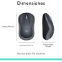 Logitech M185 Ratón Inalámbrico, 2.4GHz con Mini Receptor USB, Batería de 12 Meses, Seguimiento Óptico con Resolución de 1000