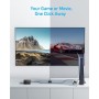 Anker Switch HDMI, bidireccional, 4K a 60 Hz, Salida 2 en 1 con Acabado Liso, Compatible con HDR, 3D, Dolby, Compatible con