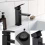 Grifos Para Lavabos De Baño, Grifo Lavabo Negro, Aceros Inoxidables Grifo Lavabo, Grifo Lavabo Negro Mate, Agua Fría Y Caliente