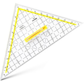 Aristo - Escuadra para dibujo técnico (Plexiglas, 225 mm), transparente