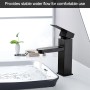Grifos Para Lavabos De Baño, Grifo Lavabo Negro, Aceros Inoxidables Grifo Lavabo, Grifo Lavabo Negro Mate, Agua Fría Y Caliente