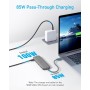Anker Hub USB C, concentrador Hub USB 332 (5 en 1) con Pantalla HDMI 4K, Puerto de Datos de 5 Gbps y 2 Puertos USB-A para