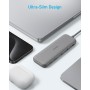 Anker Hub USB C, concentrador Hub USB 332 (5 en 1) con Pantalla HDMI 4K, Puerto de Datos de 5 Gbps y 2 Puertos USB-A para