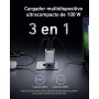 Anker Prime Cargador USB C 100W, Cargador USB C de 100 W, Cargador de Pared Anker de 3 Puertos GAN Plegable y Compacto, para
