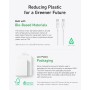 Anker 543 Cable USB C a USB C (240W 180cm), Cable de carga ecológico de base Biológica USB 2.0 para MacBook Pro 2020, iPad Pro