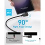 Anker Cable USB C en ángulo recto, 240W, paquete de 2 USB C a USB C de 6 pies, carga trenzado tipo C de 90 grados para iPhone