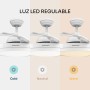 Mellerware - Ceiling Fan with Remote Control Brizy Bright Minimal 40 W | 6 Speeds | Ultra Quiet | 3 Blades 132 Diameter |