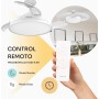 Mellerware - Ceiling Fan with Remote Control Brizy Bright Minimal 40 W | 6 Speeds | Ultra Quiet | 3 Blades 132 Diameter |