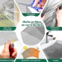 MLEJU Mosquitera Ventana Magnetica, 120x130cm Fibra de Vidrio, DIY Cortable, Fácil Instalación sin Taladrar, Fácil de