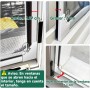 MLEJU Mosquitera Ventana Magnetica, 120x130cm Fibra de Vidrio, DIY Cortable, Fácil Instalación sin Taladrar, Fácil de