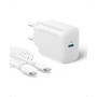 Cargador USB C Anker 20W, Cargador de Pared USB-C Anker, Compatible con iPhone 15 / iPhone 15 Plus/iPhone 15 Pro/iPhone 15 Pro
