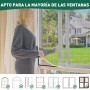 MLEJU Mosquitera Ventana Magnetica, 120x130cm Fibra de Vidrio, DIY Cortable, Fácil Instalación sin Taladrar, Fácil de