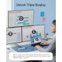 Anker 575 USB-C Hub (12-in-1, Dual HDMI, DP), Triple Display Docking Station, 10 Gbps USB-C and USB-A Data Ports, 4K HDMI and