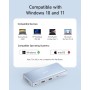 Anker 575 USB-C Hub (12-in-1, Dual HDMI, DP), Triple Display Docking Station, 10 Gbps USB-C and USB-A Data Ports, 4K HDMI and