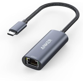 Adaptador USB C de Anker a Ethernet de 2.5 Gbps, Adaptador PowerExpand USB C a Gigabit Ethernet, Adaptador USB C portátil de