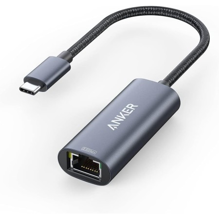 Adaptador USB C de Anker a Ethernet de 2.5 Gbps, Adaptador PowerExpand USB C a Gigabit Ethernet, Adaptador USB C portátil de