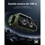 Soundcore Boom 2 Plus Altavoz Bluetooth Potente, 140 W con 2+2 Canales Estéreo, BassUp 2.0, Carga Rápida de 30 W, 20 h de