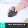 Logitech MX Ratón Vertical Inalámbrico Ergonómico, Multi-Ordenador, 2,4 GHz/Bluetooth con Receptor Unifying USB, Seguimiento