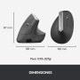 Logitech MX Ratón Vertical Inalámbrico Ergonómico, Multi-Ordenador, 2,4 GHz/Bluetooth con Receptor Unifying USB, Seguimiento