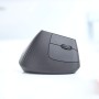 Logitech MX Ratón Vertical Inalámbrico Ergonómico, Multi-Ordenador, 2,4 GHz/Bluetooth con Receptor Unifying USB, Seguimiento